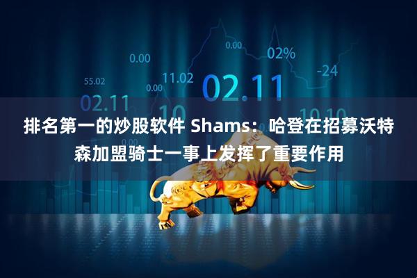 排名第一的炒股软件 Shams：哈登在招募沃特森加盟骑士一事上发挥了重要作用